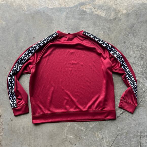 Nike Sweatshirt Women's XL Burgundy Black White Tape Center Swoosh Pullover - Picture 5 of 6